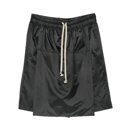 Rick Owens x Moncler Woven Kilt Shorts - Black - MU01F2B01 M8114