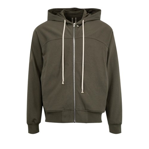 Rick Owens Zip-Up Hoodie | Green | Size XL - RU02E1241-BA-25