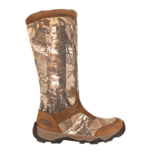 Rocky RetractiOn Side-Zip Snake Camo Round Toe Pull On Boots - Brown - RK.S0243