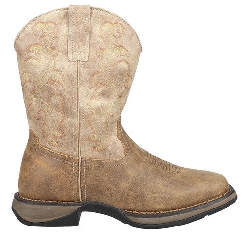 Roper Wilder II Embroidered Square Toe Pull On Cowboy Boots - Brown - 09-020-1680-2773