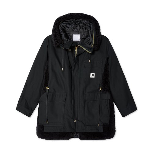 sacai Carhartt WIP Canvas Siberian Parka - Black - 23-03109M