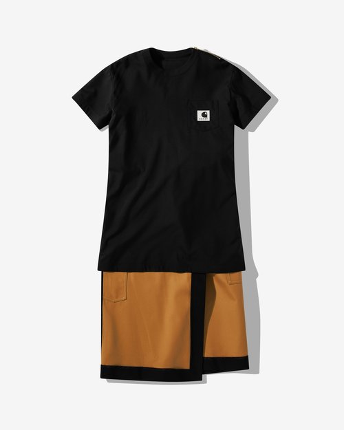 sacai Carhartt WIP Suiting Bonding Dress - Black/Beige - 24-07188