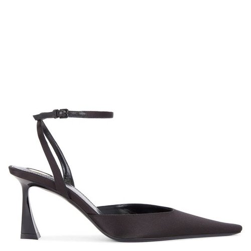 Saint Laurent Aimée Slingback Pumps - Black - 8101219QNAO1000