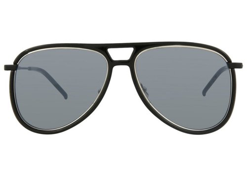 Saint Laurent AviatorStyle Injection Sunglasses002 - Black/Silver (Classic11R/30010761