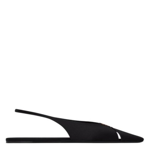 Saint Laurent Babylone Slingback Flats - Black - 8063509QNAG1000