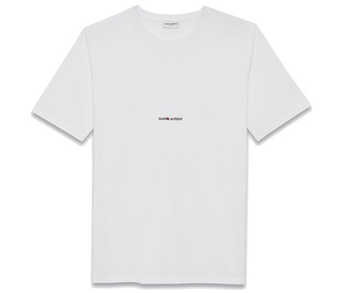 Saint Laurent Basic Logo T-Shirt - White - P1007388H