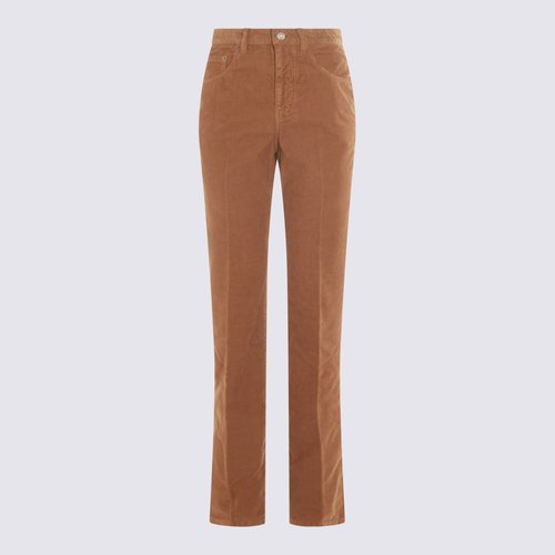 Saint Laurent Beige Cotton Pants - 705103Y29IA2423FALLBEIGE