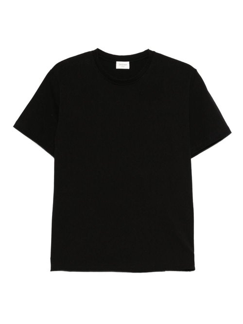 Saint Laurent Black Crew Neck Short Sleeves Cotton T-shirt - 841332Y38AK1000