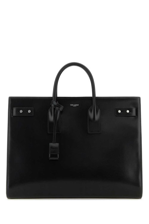 Saint Laurent Black Leather Sac De Jour Handbag - 6315260SX0E1000NERO