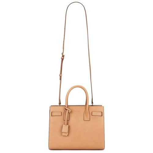 Saint Laurent Camel Leather Sac De Jour Handbag - Brown/Gold Tone/Yellow - 421859AACQ32725W