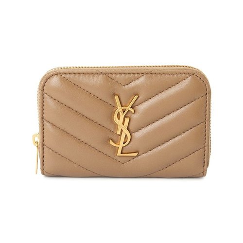 Saint Laurent Cassandre Card Holder - Beige