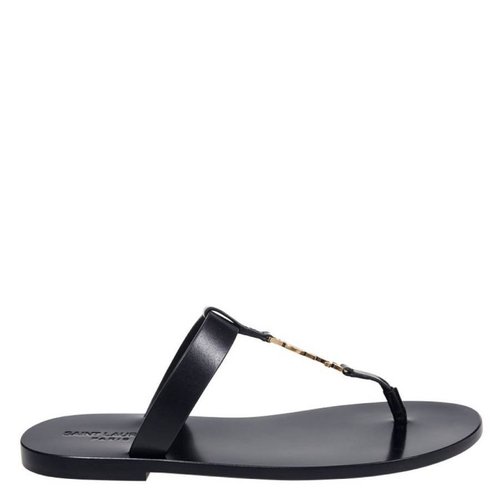 Saint Laurent Cassandre Sandals - Gold Tone - 775806DWETT1000