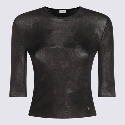 Saint Laurent Cassandre Knit Top | Size XS - 819910Y75WA1000