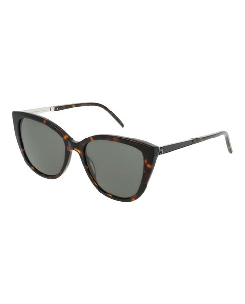 Saint Laurent Cat Eye Sunglasses - Havana Silver Grey (Slm70/30009623/003)
