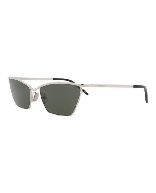Saint Laurent Cat Eye Sunglasses - Silver Silver Grey (Sl637/30014745/002)