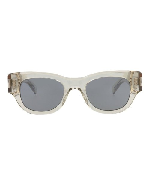 Saint Laurent Cat EyeFrame Recycled Acetate Sunglasses - Beige Beige Silver (Sl573/30014070/003)