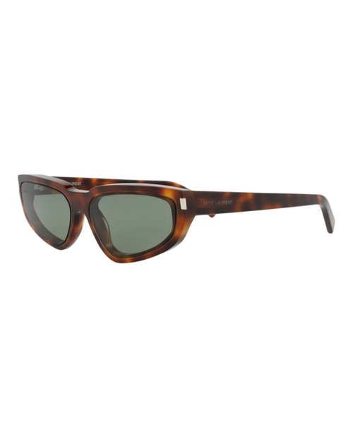Saint Laurent Cat EyeFrame Recycled Acetate Sunglasses - Havana Havana Green (Sl634Nova/30014744/003)