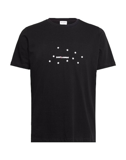 Saint Laurent Constellation Stars Archive Logo T-Shirt - Black