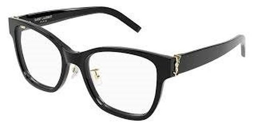 Saint Laurent Demo Square Ladies Eyeglasses SL M158/F 001 54 - Black - SLM158/F00154