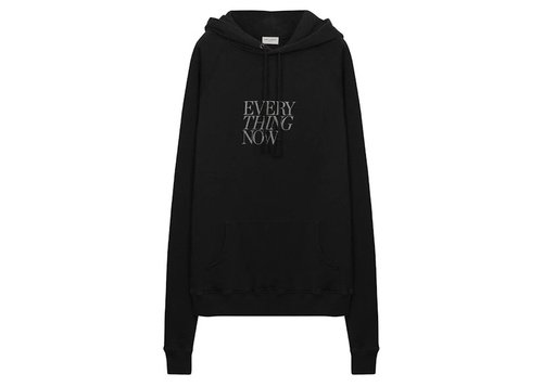 Saint Laurent Everything Now Slogan Sweatshirt - Black