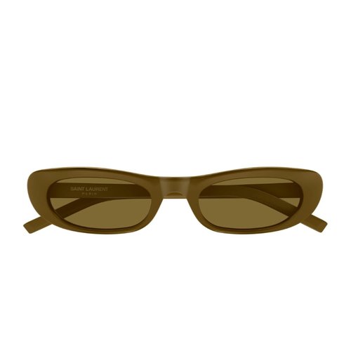 Saint Laurent Eyewear Saint Laurent SL 557 Shade Linea SL Logo 006 Brown Sunglasses - SL557SHADE006BROWN
