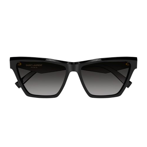 Saint Laurent Eyewear Saint Laurent SL M103 Linea Monogram 001 Sunglasses - Black/Grey - SLM103001BLACKGREY
