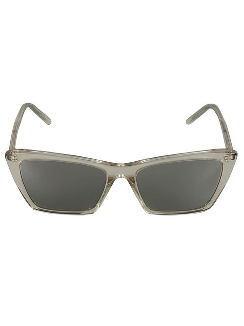 Saint Laurent Eyewear SL 737ica Thin-004-beige-silver - Beige/Silver Tone - SL737MICATHIN004BEIGESILVER