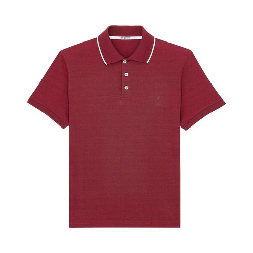 Saint Laurent Jersey Polo - Bordeaux Naturel - 862976Y37ZE6190