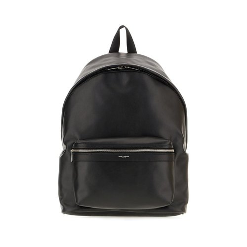 Saint Laurent Leather Backpack - Black - 534967AAE8M1000