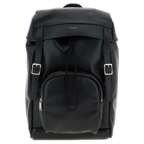 Saint Laurent Leather Backpack - Black - 683857AAFMD1000