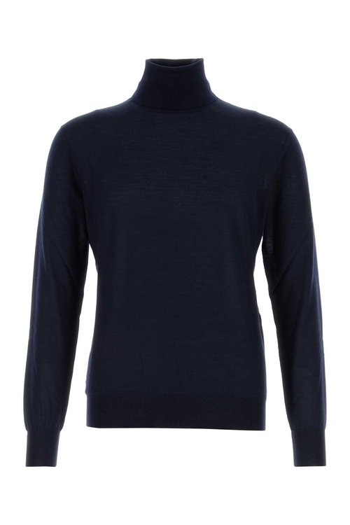 Saint Laurent Navy Blue Cashmere Blend Sweater - 844617YAPK24100