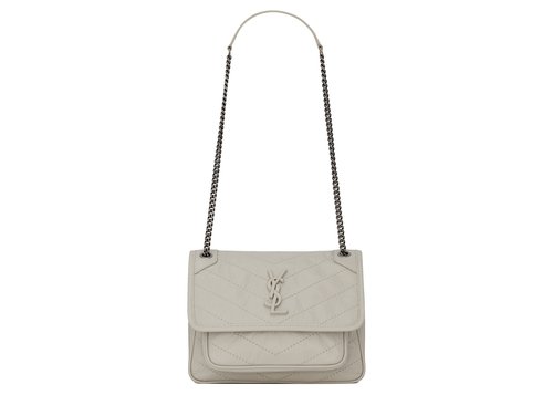 Saint Laurent Niki Crinkled Vintage - Blanc Vintage