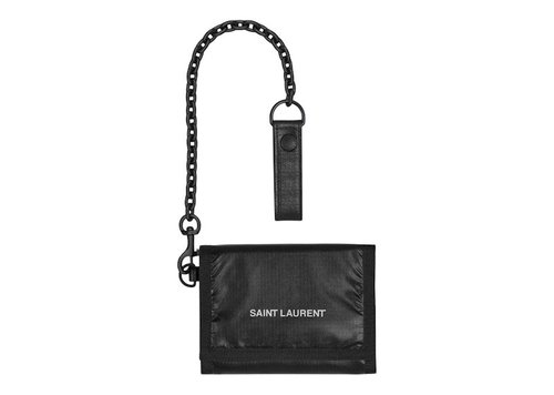 Saint Laurent Nuxx Chain Wallet - Black