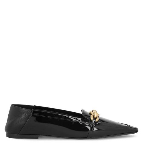 Saint Laurent Patent Leather Le Maillon Loafers - Black - 799746AADX01000