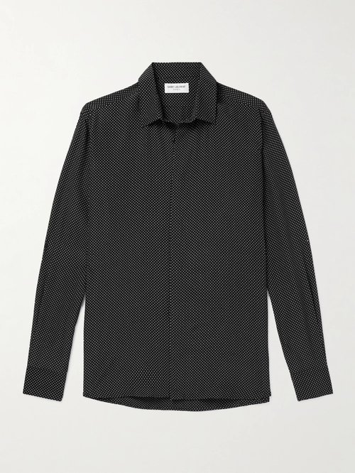 Saint Laurent Black Silk Shirt - 1000 - 646850Y301W1000