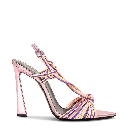 Saint Laurent Pool Heel Sandals - Orange - 731567AABO35874
