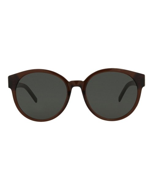 Saint Laurent RoundFrame Acetate Sunglasses - Brown Brown Grey (Slm31F/30006097/010)
