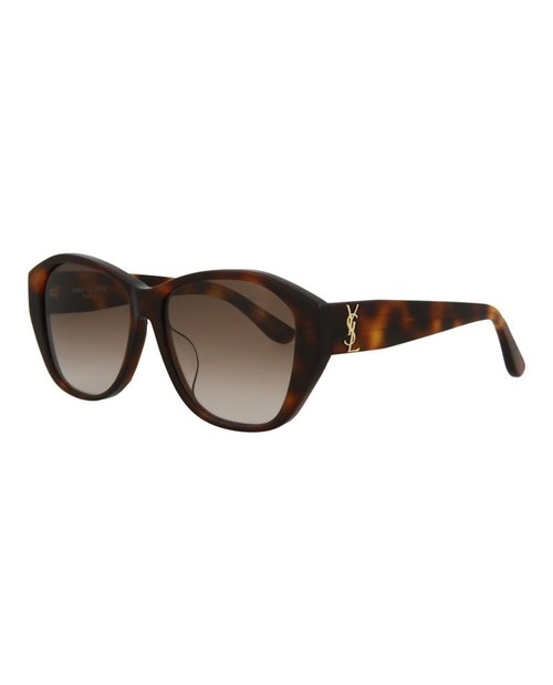 Saint Laurent RoundFrame Acetate Sunglasses - Brown Brown (Slm8F/30001590/003)
