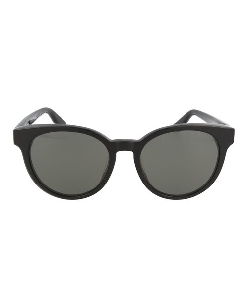 Saint Laurent RoundFrame Acetate Sunglasses - Shiny Black (Slm25K/30002244/001)