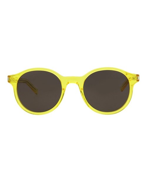 Saint Laurent RoundFrame Acetate Sunglasses - Yellow Black (Sl521/30013043/009)