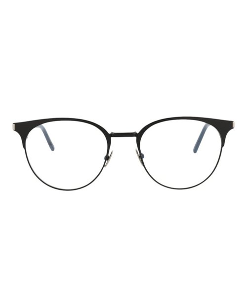 Saint Laurent RoundFrame Metal Optical Frames - Black Black Transparent (Sl223/30002638/001)