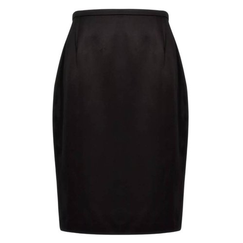 Saint Laurent Satin Pencil Skirt - Black - 777645Y3I931000