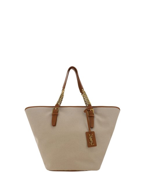 Saint Laurent Lauren Cabas Bag - Beige/Red - 773704FAC7T9856