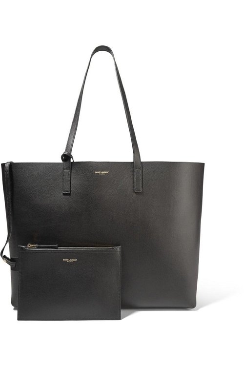 Saint Laurent Shopping Tote With Pouch Large - Black