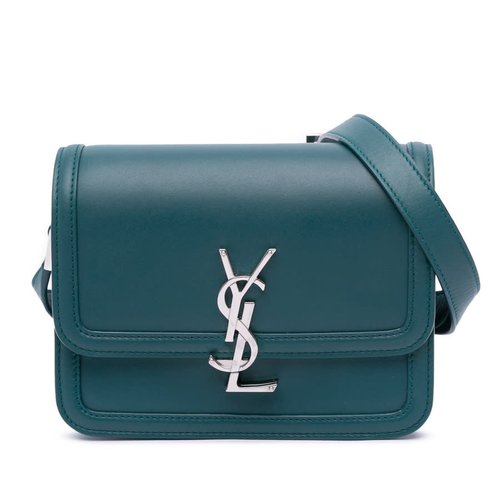Saint Laurent Small Leather Solferino Satchel In Box BC1634306A0720 - Blue - BC1634306A0720X
