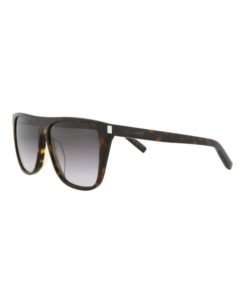 Saint Laurent Square Rectangle Sunglasses/30006302003 - Havana/Grey (Sl1F