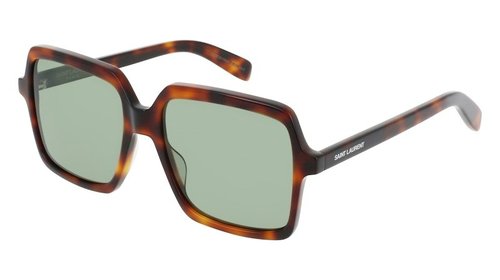Saint Laurent Square Sunglasses/30001575002 - Havana/Green (Sl174