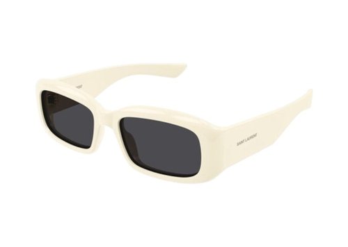 Saint Laurent Square Sunglasses - Ivory Ivory Black/Black (Sl 809/005)