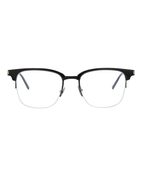 Saint Laurent SquareFrame Acetate Optical Frames - Black Black Transparent (Sl189Slim/30001923/001)