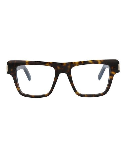 Saint Laurent SquareFrame Acetate Optical Frames - Havana Havana Transparent (Sl469Opt/30011675/002)